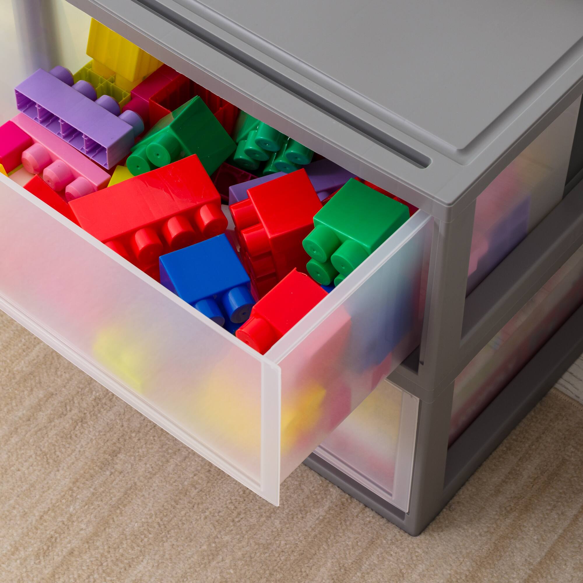 IRIS® 47qt. Gray & Clear Stacking Storage Drawers, 2ct.